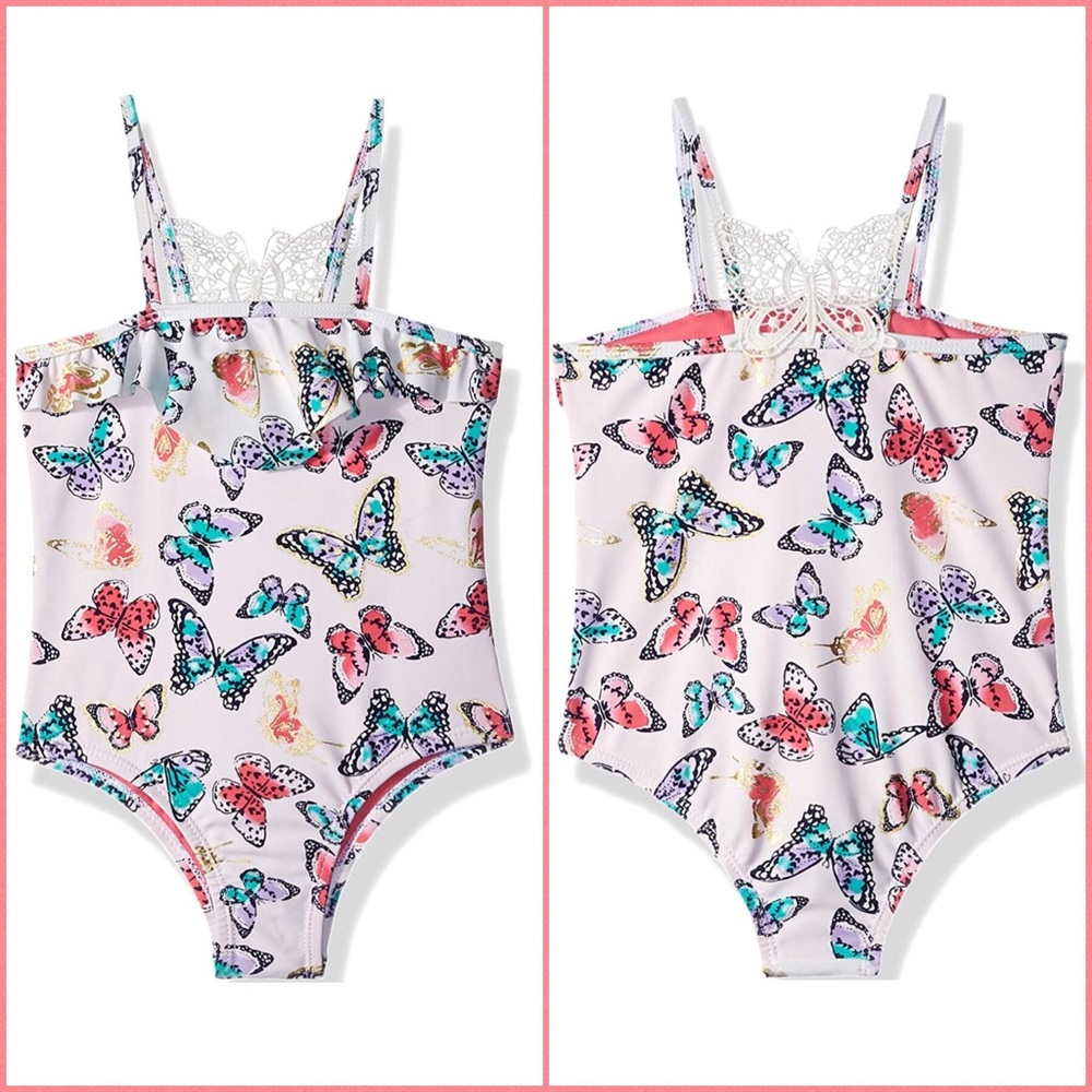 Limited Too girls butterfly bathing suit